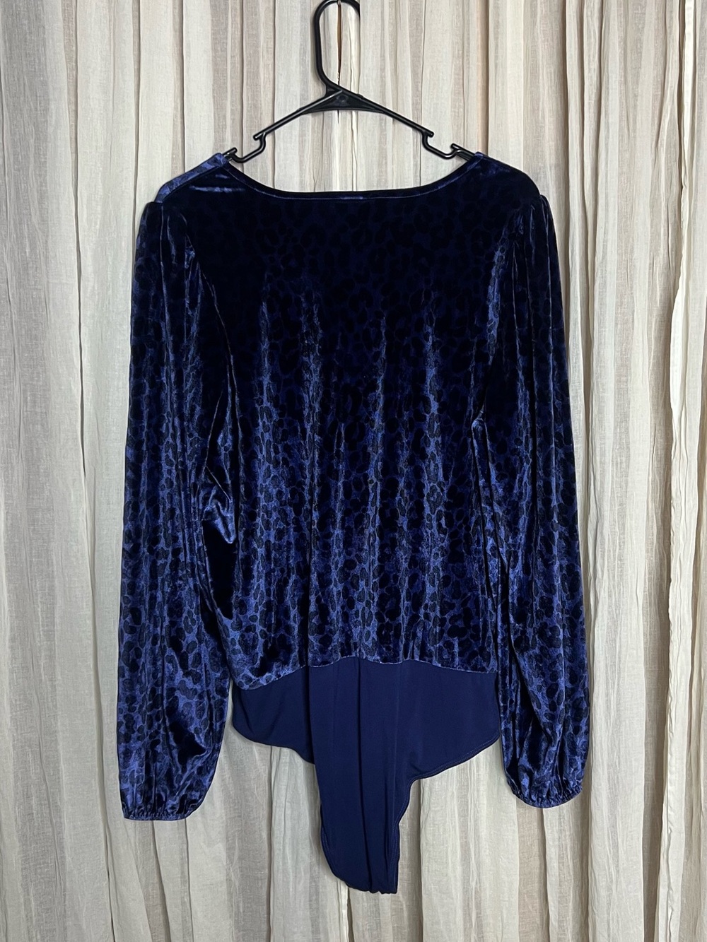 Torrid Blue Leopard Long Sleeve Bodysuit - Picture 4 of 6